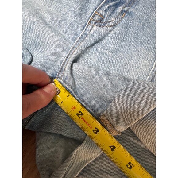 Gap Girlfriend Short Light Wash Denim Womens 10 Casual Summer Square Pocket Cuff - Picture 6 of 7